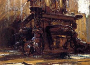 John Singer Sargent : Fountain at Bologna